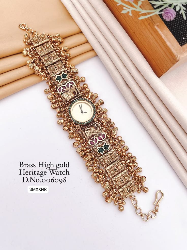 Super Rajwada Watch With Traditional Heavy Stone