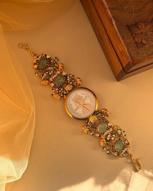 Gold Plated Mangalsutra Watch Bracelet From Harini