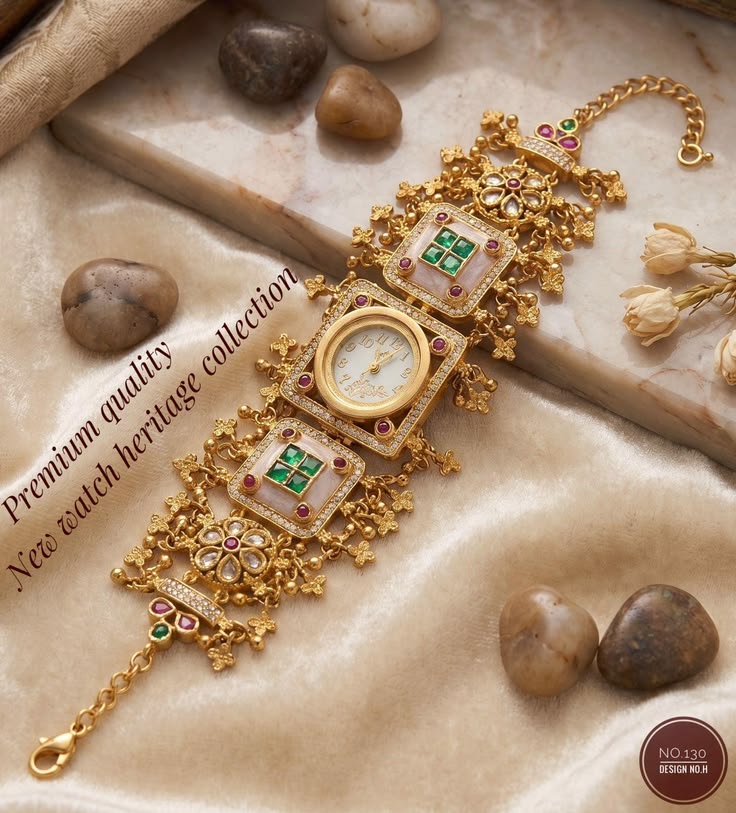 Handmade White Ladies Watch: Vintage Evening Dress Jewelry